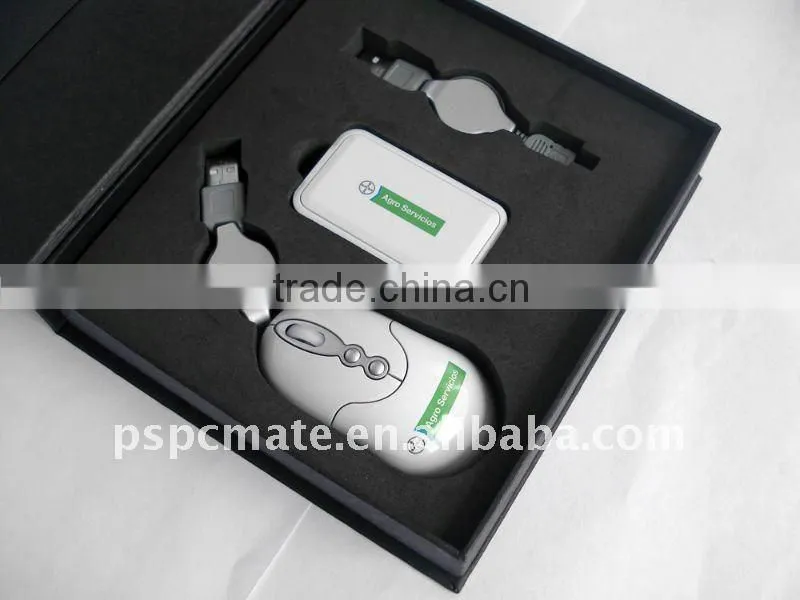 mouse and hub gift kit 2 in 1 gift box 2013 gift set/computer accessories