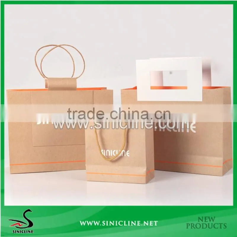 Sinicline Special Handle Design Printed Kraft Bags Factory