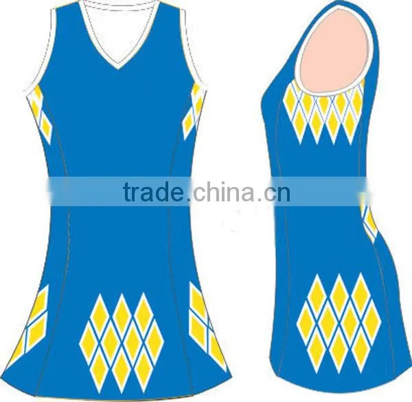 Netball Dress Sublimation Print Uniform Latest Netball Dress