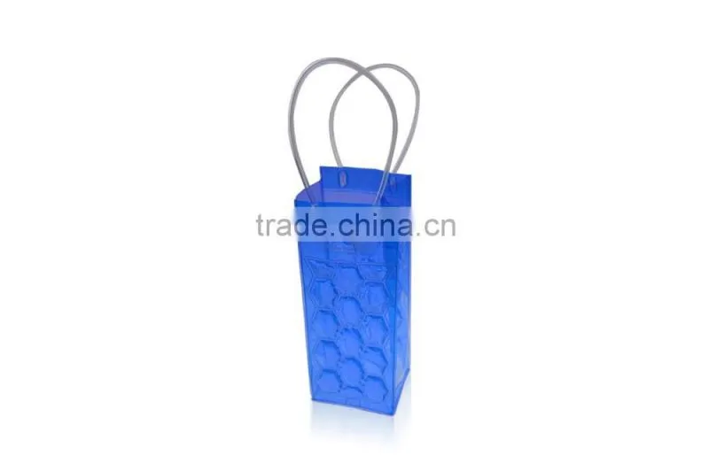 Decorative Pink PVC Wine Bottle Cooling Bag