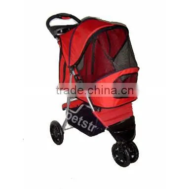 Dog Soft Stroller with large storage basket