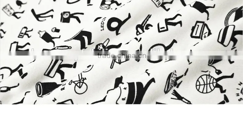 Spring 2015 girl's stylish cartoon printing loose long sleeve short models european sweater