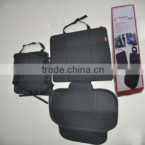 Car seat protector, seat rear kick mat