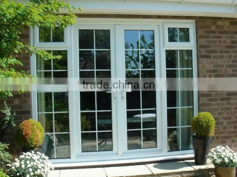 Fashion patterns price of aluminum casement door with grill