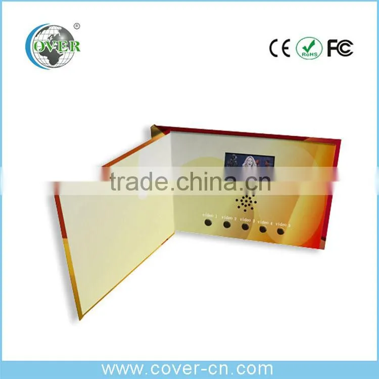 A5 Brochure 4.3'' LCD Video Greeting Card, Video Brochure Card For Promotion
