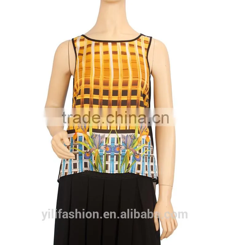 2016 Summer Fashion women blouse casual elegant sleeveless blouse fashion