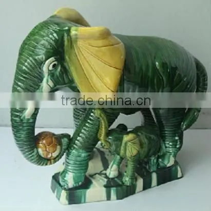 Household Tri-colored Pottery Decoration