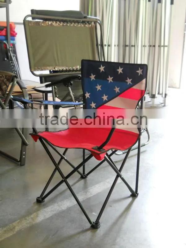 Flag Folding Camping Chair With Flag Printing