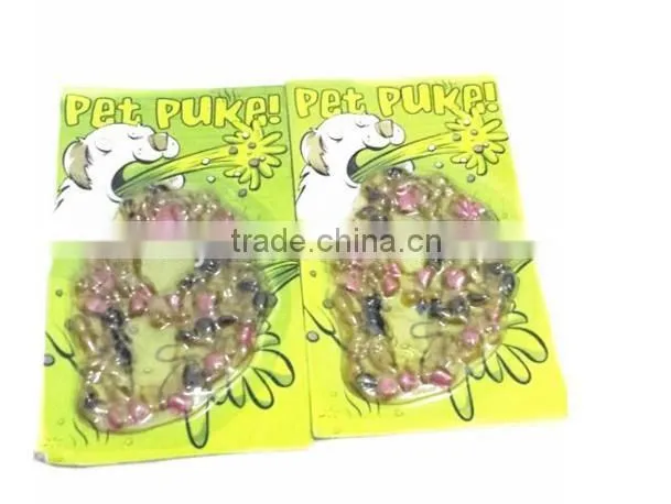 Fashional and scary pet puke toys ,Soft Rubber puke,