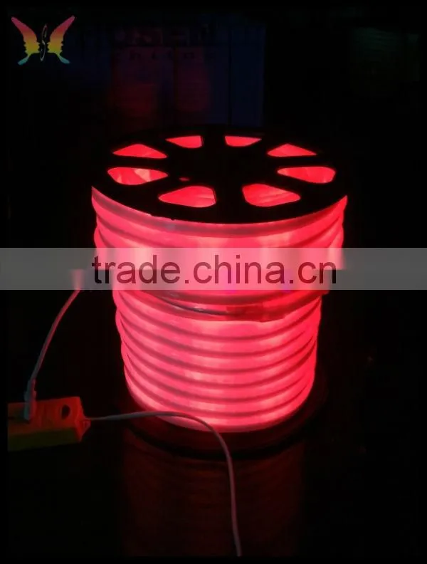 2014 high quality led flexible rainbow led neon light with colo jacket