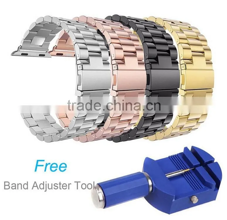 OEM ODM accept stainless steel band with adapter for apple watch
