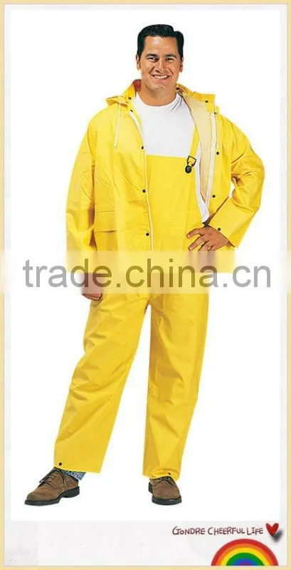 yellow pvc/polyester/pvc workwear