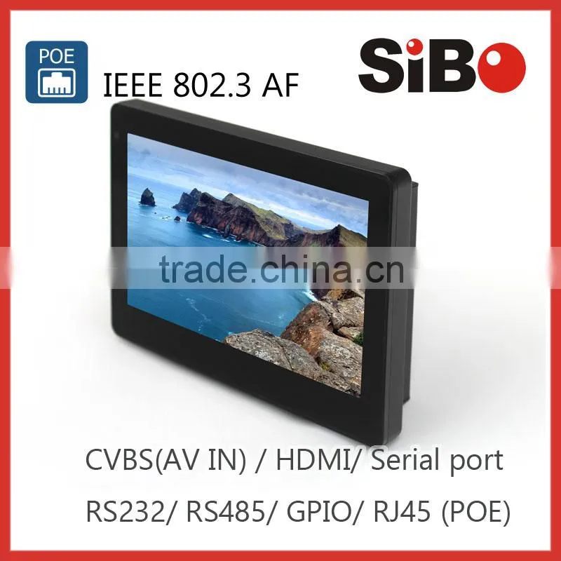 7" Wall Flush Mount Android POE Digital Signage With GPIO