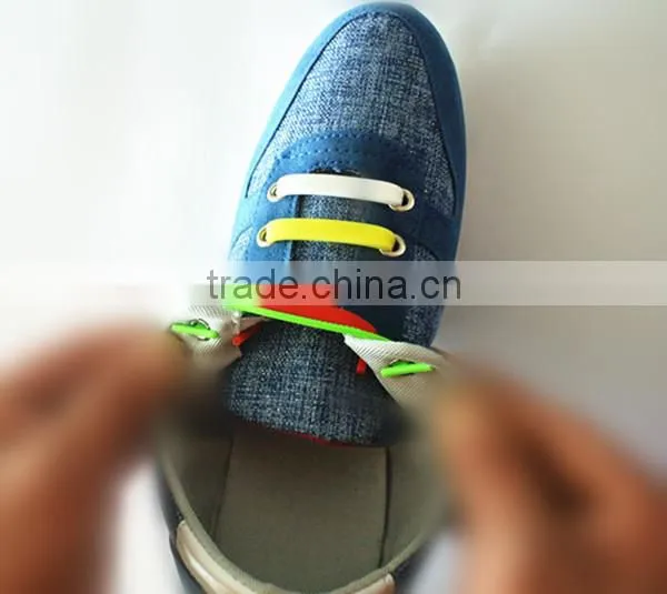 2015 wholesale popular no tie Elastic Lace lock shoelace
