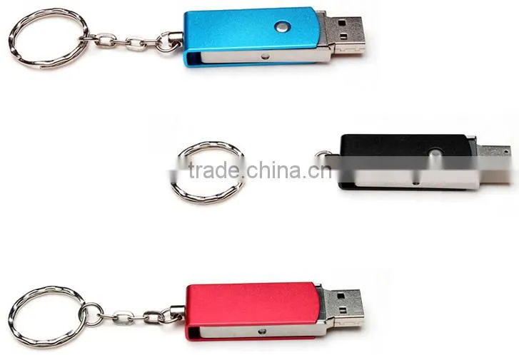 Metal Swivel usb flash drives bulk cheap with key ring