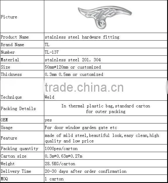 stainless steel decorative accessories hardware fitting