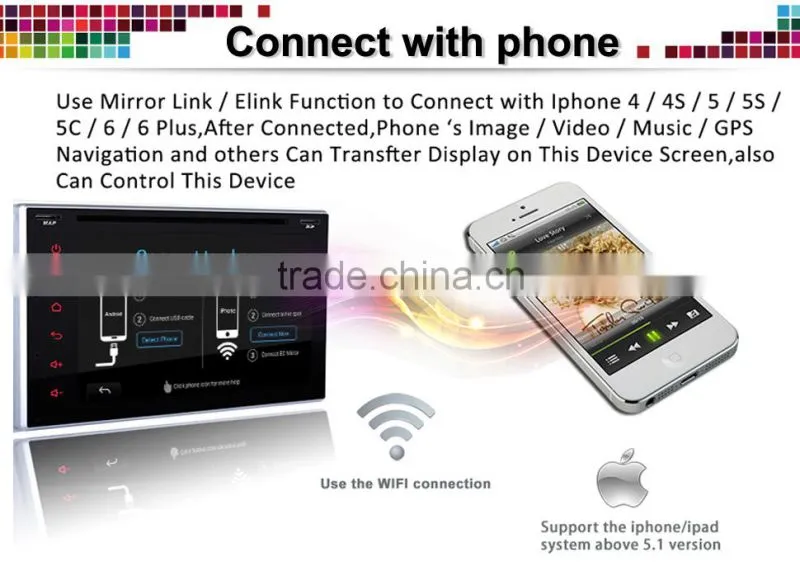 Android system 6.2'' capacitive screen 2 din multimedia with gps