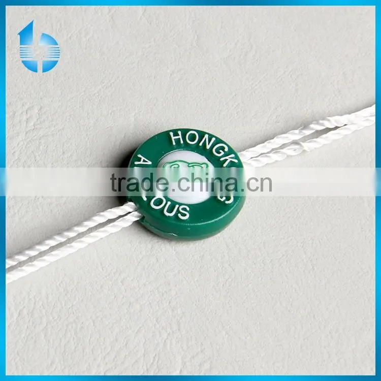 Cotton hemp cord double insertion hang string seal tag for brand garment