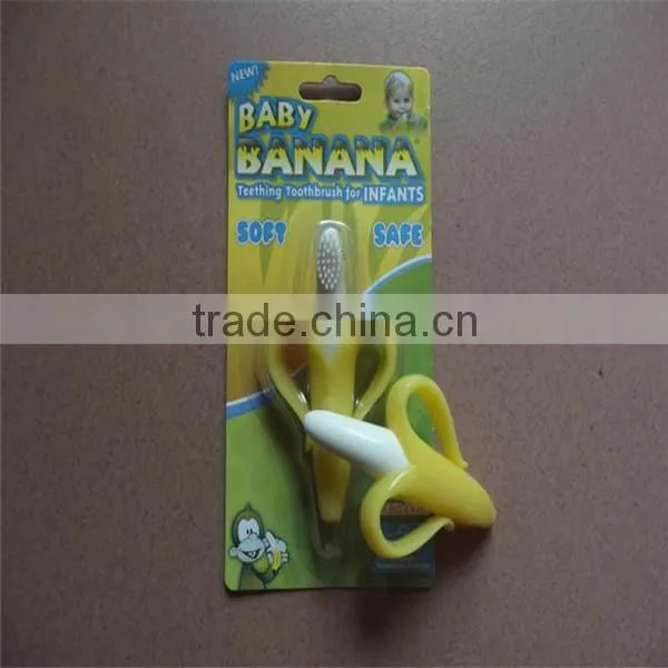 Cute shape silicone banana toothbrush ,cute toothbrush,banana shape toothbrush,silicone toothbrush for kids