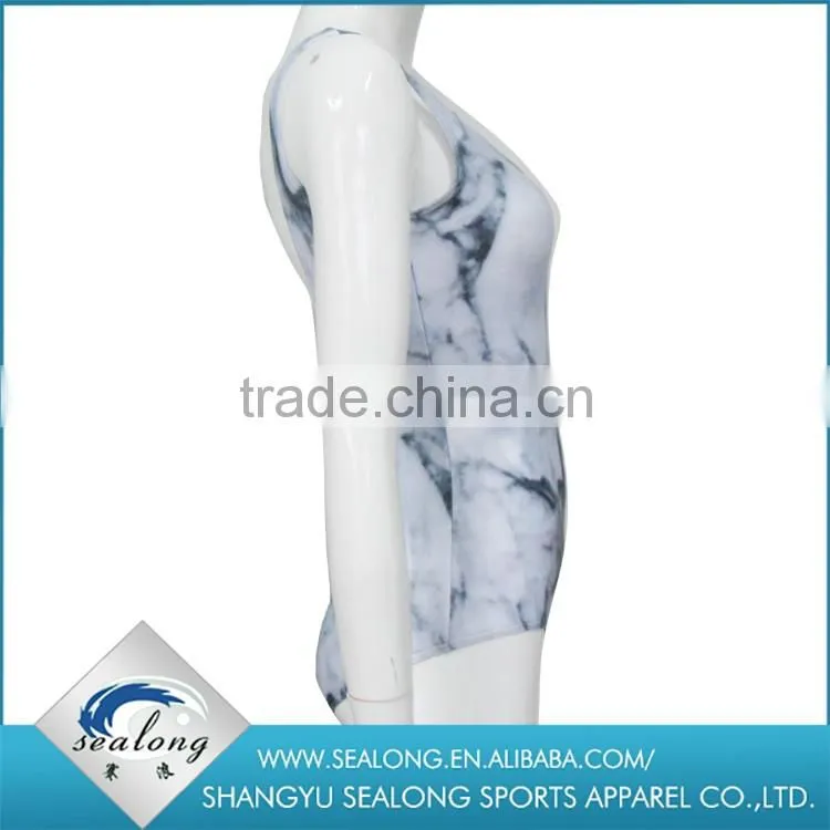 Lady fitness beatiful competitive wholesale custom print swimsuit