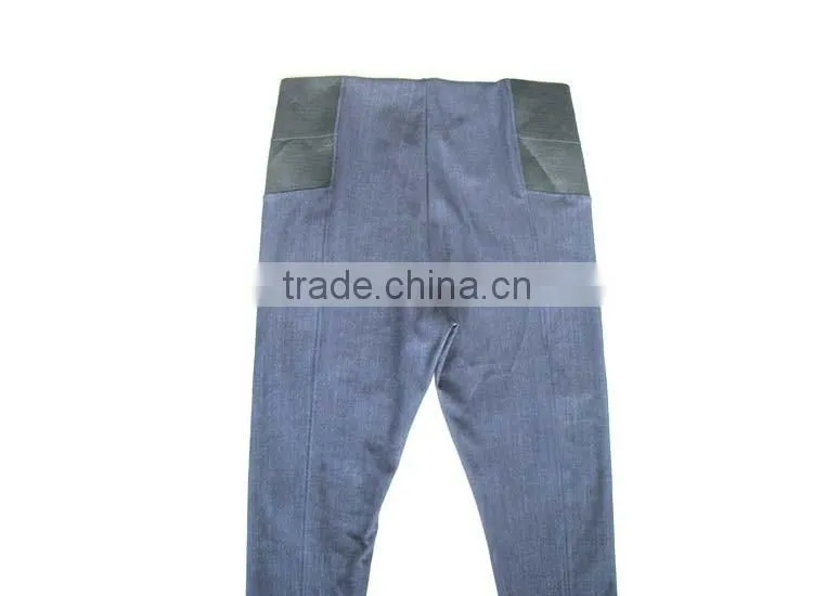 Hot Sell top quality lady's Waist jeans leggings for online shipping