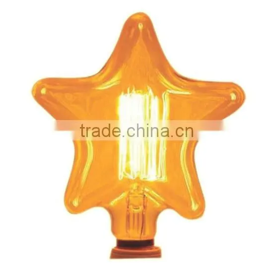Star shape osram bulb 40w glass body incandescent bulb