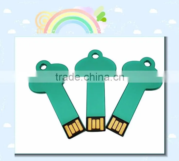 Cutomized metal material key shape USB promotional colorful key usb flash drive
