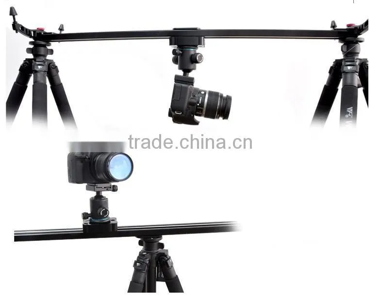 slider rail dolly track for camcorder with panhead