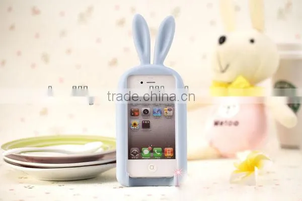 New Arrive 2013 Rubbit Ear Mobile Silicone Phone Case