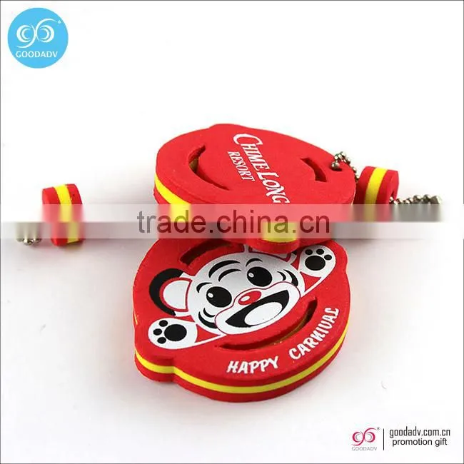Guangzhou keychain manufacturers low price custom logo eva foam plastic key holders