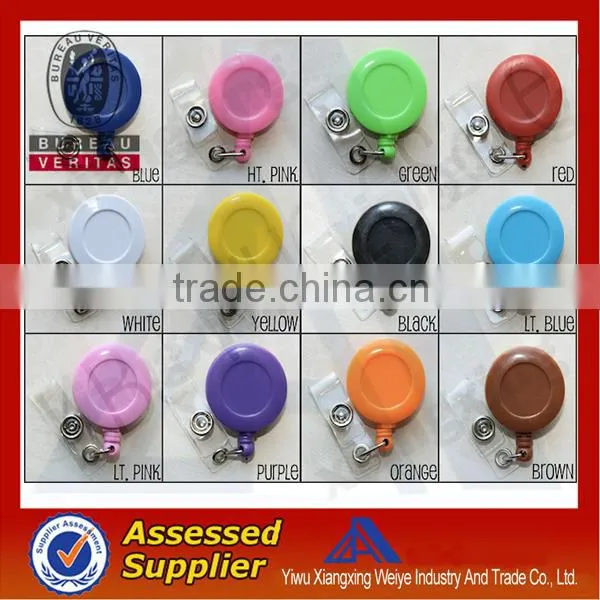 ABS material promotional gifts custom new badge reel pull reel