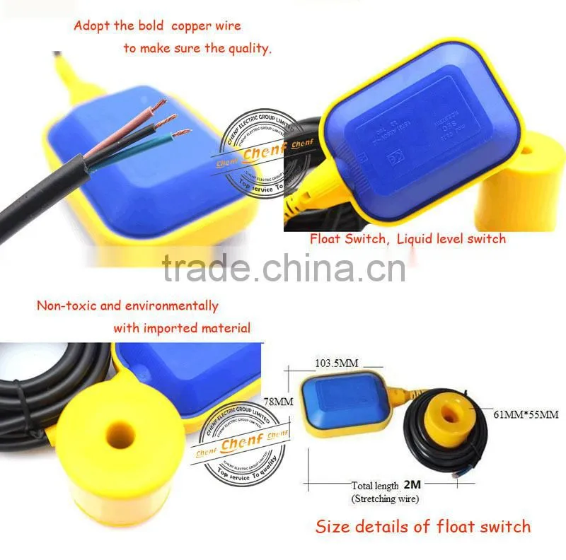 Hot Sell Newest Electronic Water Level Float Control Switch 250V with 3M Cable