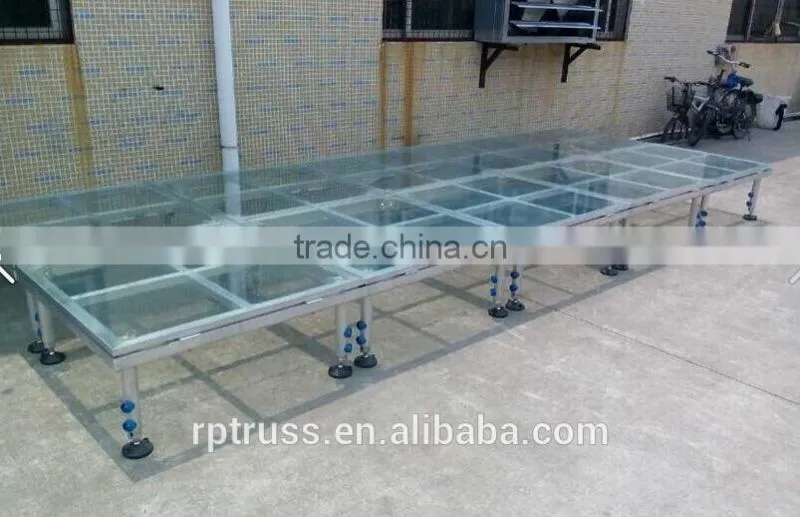 Factory Direct Folding Portable Stage With 4 Adjustable Legs