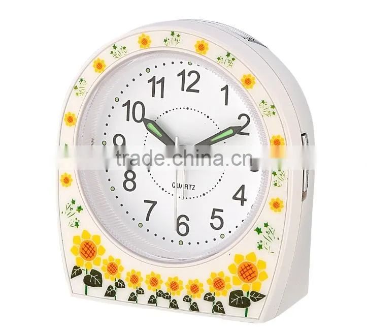 Silk printing Analog Quartz Office use Alarm Clock