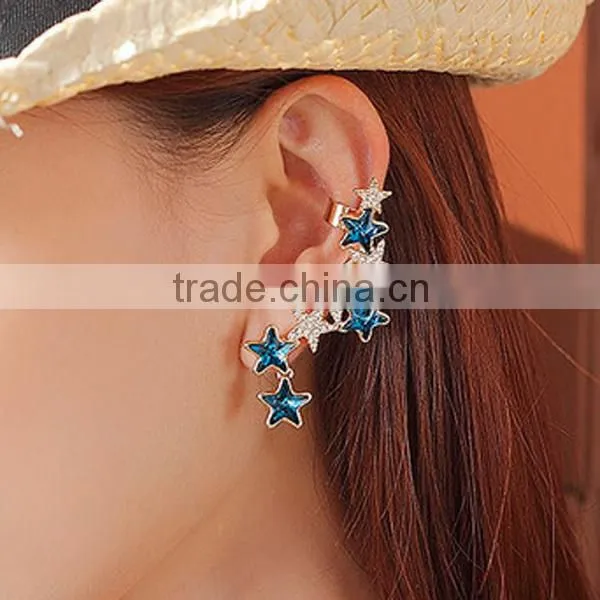 cheap rhinestone diamonds star pattern ear cuff wholesale