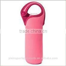 promotional gift portable eco-friendly insulated neoprene single glasses water bottle/can/beer/wine cooler with handle