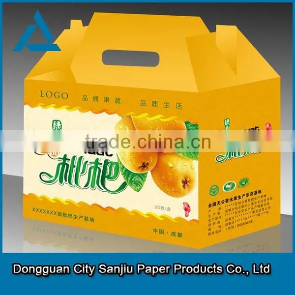 Custom design colorful corrugated paper box for fruit packing