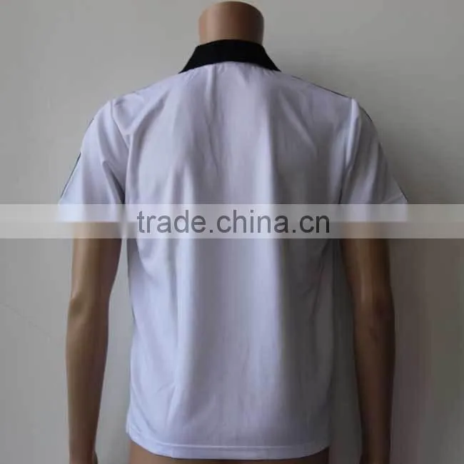 sports wear fabric 100% polyester white fast dry polo shirt polo t shirt china factory