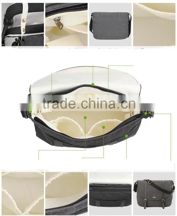 Canvas diaper bag for dady/mother bag,men diaper bag in china factory