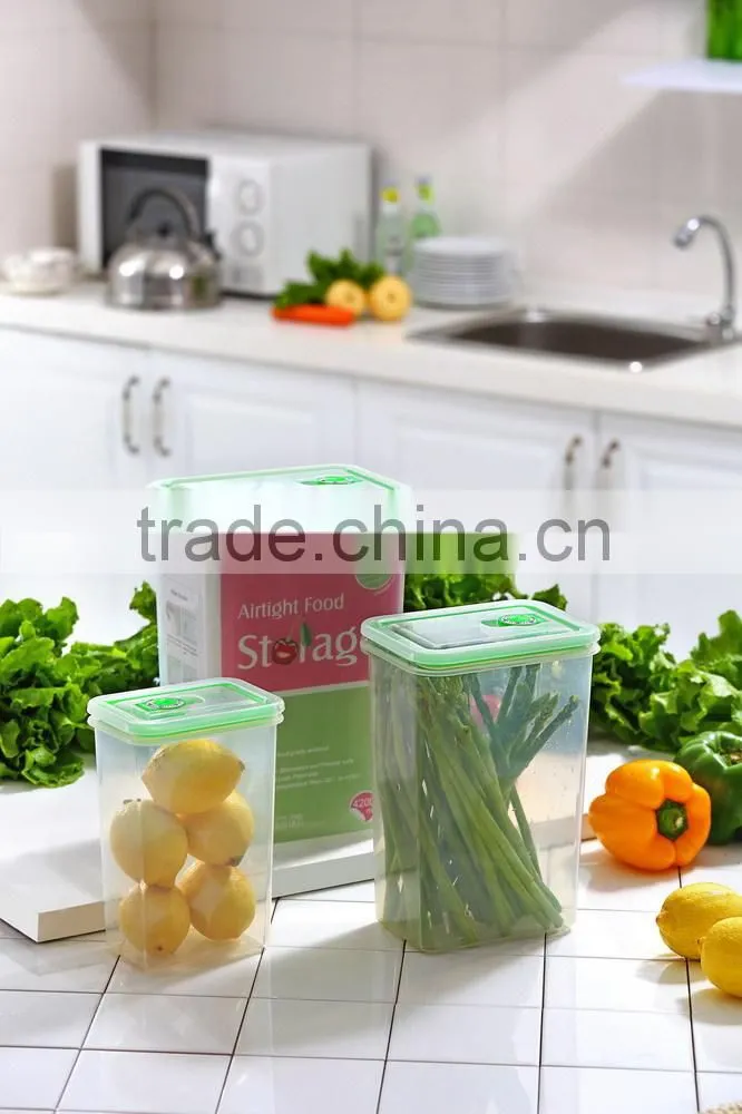 2400ml high rectangle food storage container with date dial