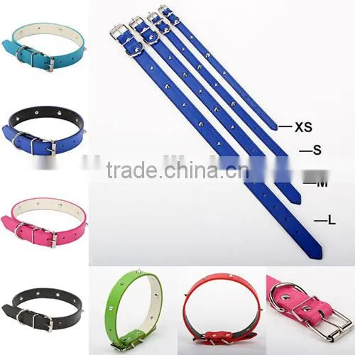 Pet Collar Cat Dog Puppy Personalised Name Charms Bling Leather pet collar
