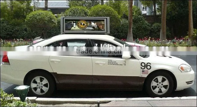 Double sides full color P5 taxi top led advertising display