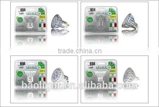 TUV GS CE Dimmable mr16 gu10 led 5W spot 220V 2700K