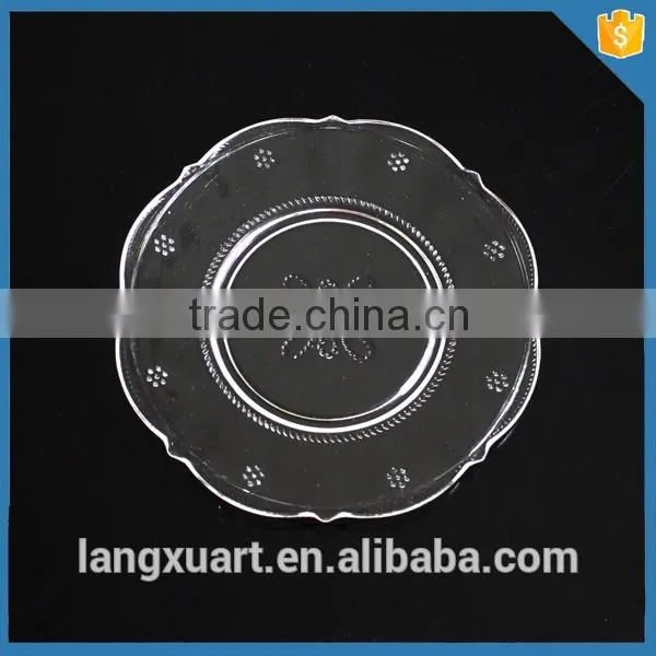 clear round chinese knot restaurant dinner plate