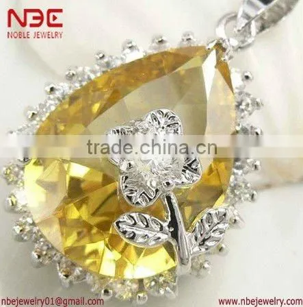 silver necklace with three stones amethyst topaz peridot