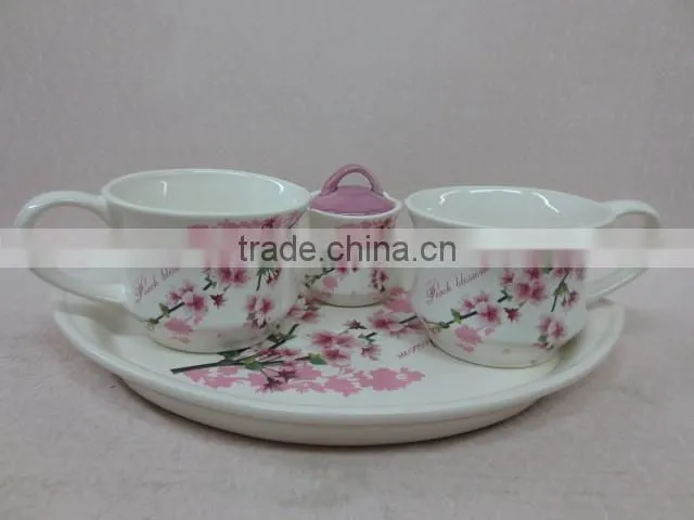 Useful Ceramic Flower Decal Kitchen Tools Holder with Tools