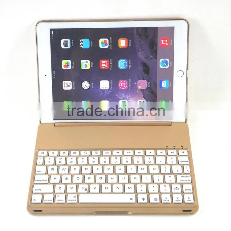 Intelligent induction switch ultra-thin aluminum bluetooth keyboard for ipad air2 cases