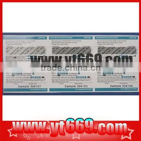 Paper Business Card With Scratch-off Panel Card