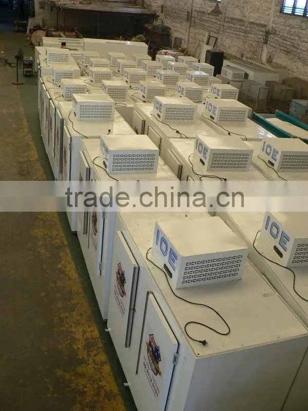 bagged ice storage bin of double compartment design VT400