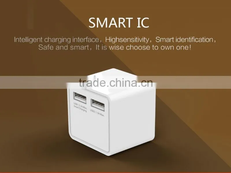 2016 USB 5V 3.4A 17W AC Adapter USB Wall charger with 2 port USB Charger 3C PSE FCC UL